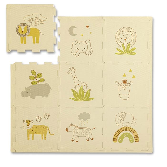 TAPPETO PUZZLE SAFARI 90 X 90 CM