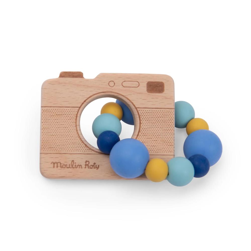 MOULIN ROTY ANELLO DI DENTIZIONE IN LEGNO E SILICONE - FOTOCAMERA 684051