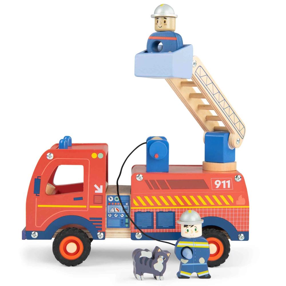 MOULIN ROTY CAMION DEI POMPIERI IN LEGNO 725734