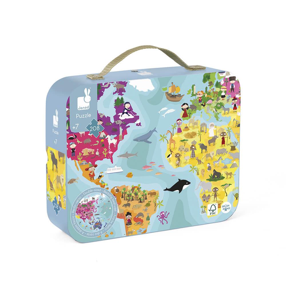 JANOD PUZZLE FRONTE/RETRO PIANETA BLU 208 PZ J02655