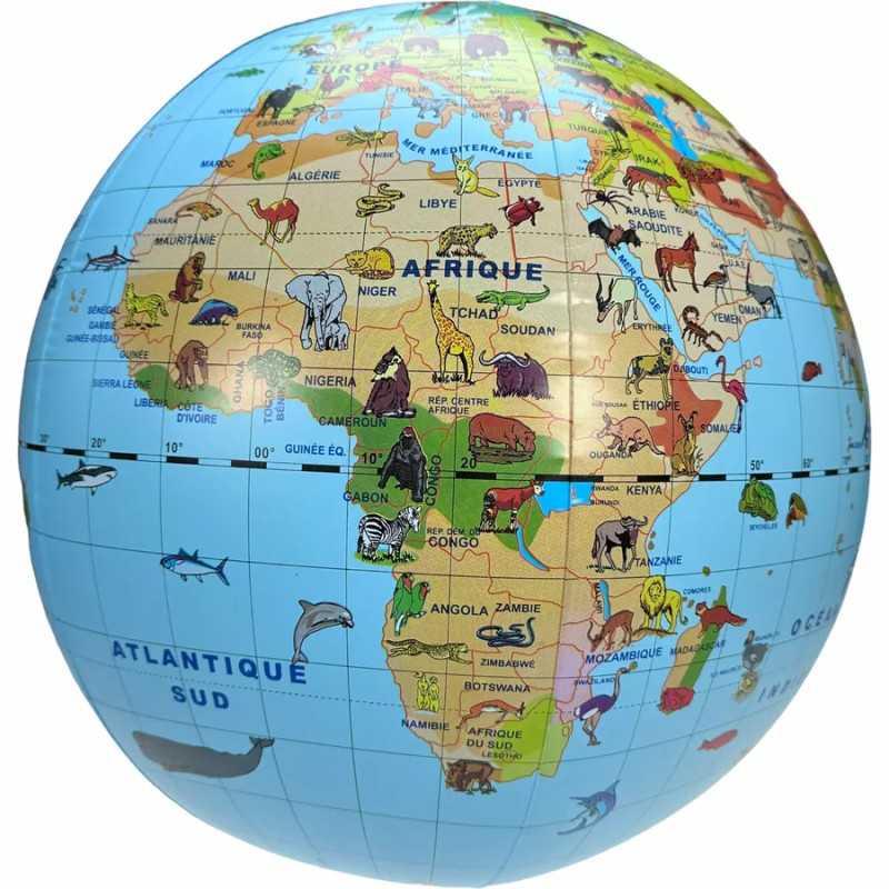 CALY MAPPAMONDO GONFIABILE ANIMALI 50 CM 5900049