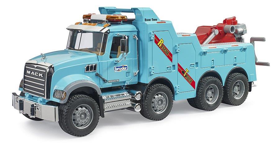 BRUDER MACK CARRO ATTREZZI CON TRAINO GRANITO E MODULO L+S 02831 BRUDER MACK CARRO ATTREZZI CON TRAINO GRANITO E MODULO L+S 02831