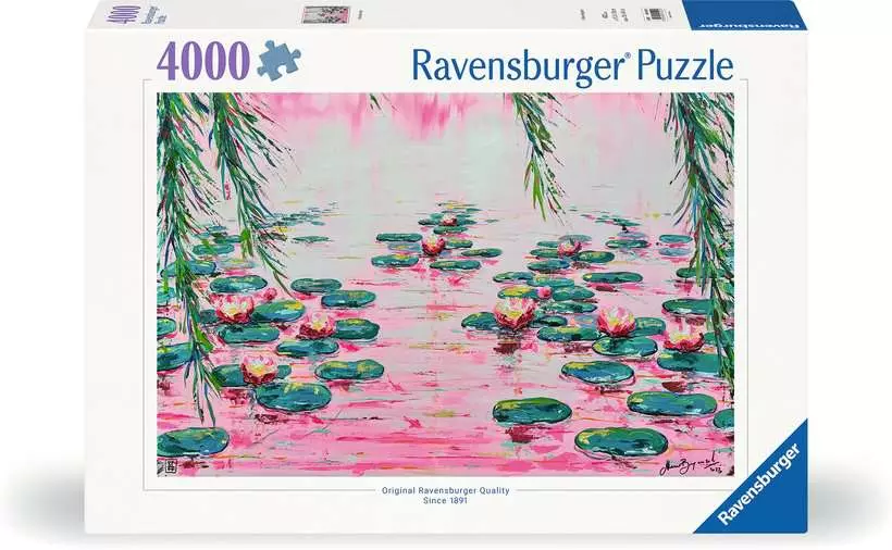 RAVENSBURGER PUZZLE PINK WATER LILIES 4000 PZ 01420