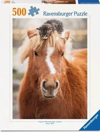 RAVENSBURGER PUZZLE PUPPIES COLLECTION: GATTINO E CAVALLO 500 PZ 01901