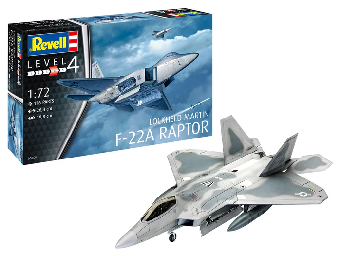REVELL LOCKHEED MARTIN F-22A RAPTOR 03858 REVELL LOCKHEED MARTIN F-22A RAPTOR 03858