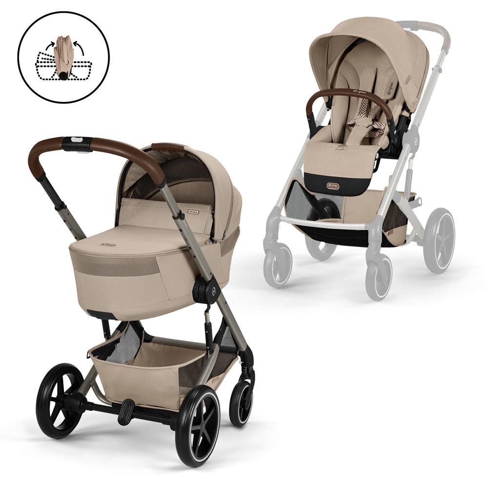 CYBEX NEW DA 07/26 - DUO BALIOS S LUX TPE CON NAVICELLA RICHIUDIBILE ALMOND BEIGE BEIGE 526001689
