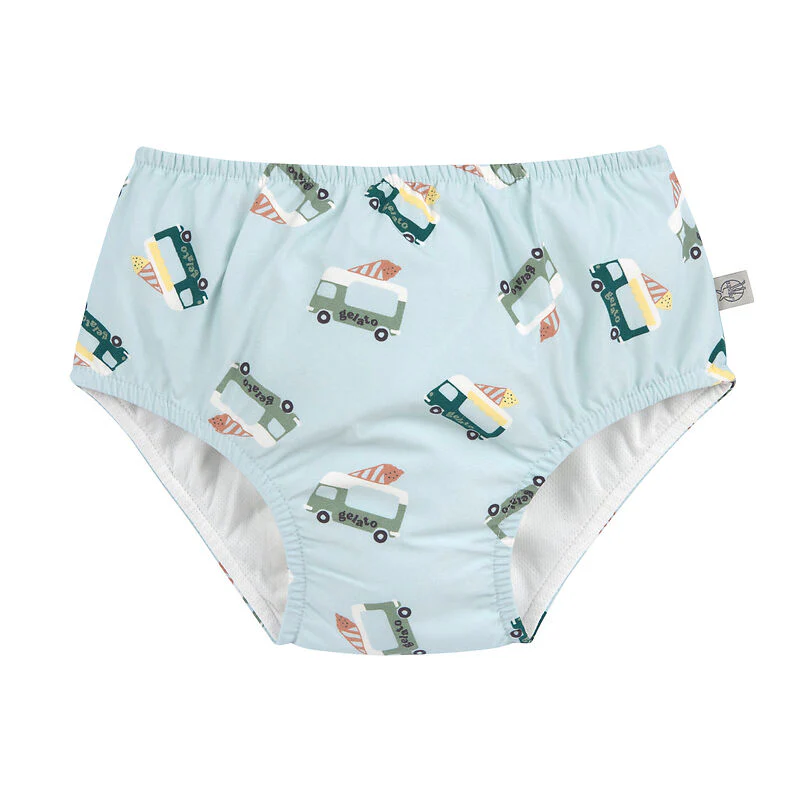 LÄSSIG SWIM COSTUME CONTENITIVO ICE CREAM TRUCK ILLUSION BLUE S/S 6+ MESI