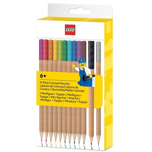 LEGO SET MATITE COLORATE 12 PZ CON MINIFIGURA OPERAIO