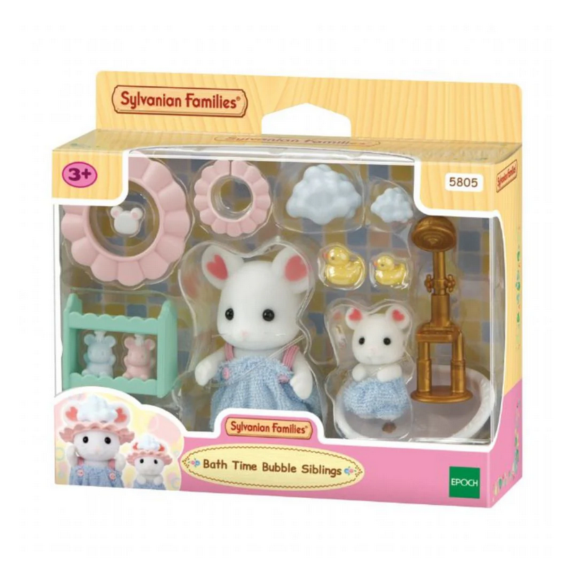 SYLVANIAN ORA DEL BAGNO - FRATELLI TOPINO MARSHMALLOW 5805