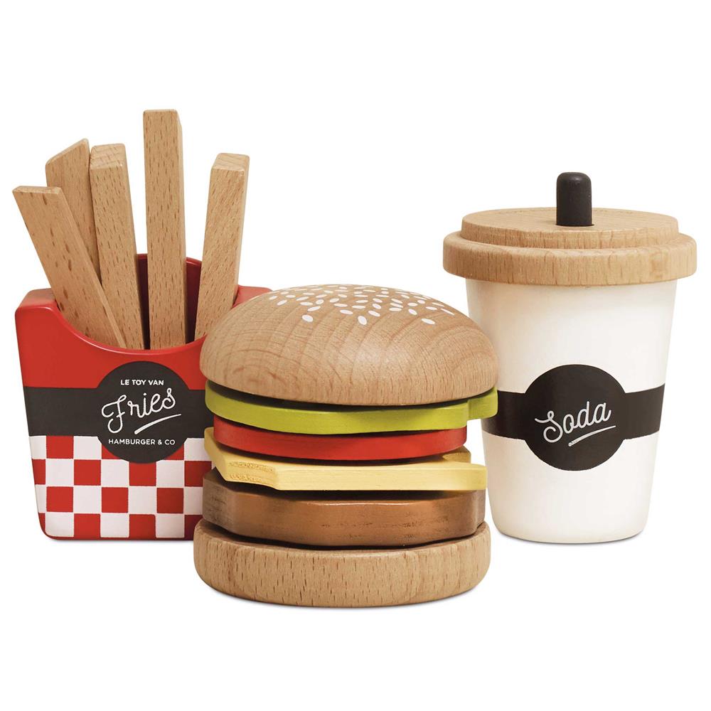 LE TOY VAN SET HAMBURGER GOURMET - 6 PZ TV3003 LE TOY VAN SET HAMBURGER GOURMET - 6 PZ TV3003