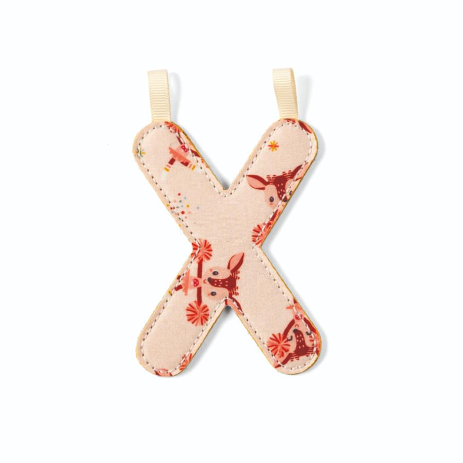 LILLIPUTIENS LETTERA X IN TESSUTO FOSFORESCENTE REVERSIBILE 83887