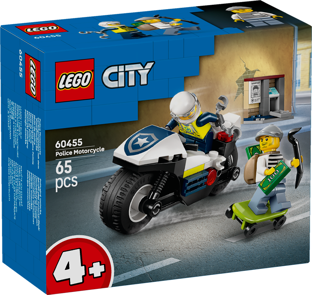 LEGO LEGO CITY INSEGUIMENTO DELLA MOTO DELLA POLIZIA 60455