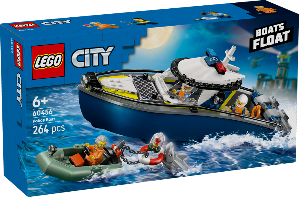LEGO LEGO CITY INSEGUIMENTO DEL MOTOSCAFO DELLA POLIZIA 60456