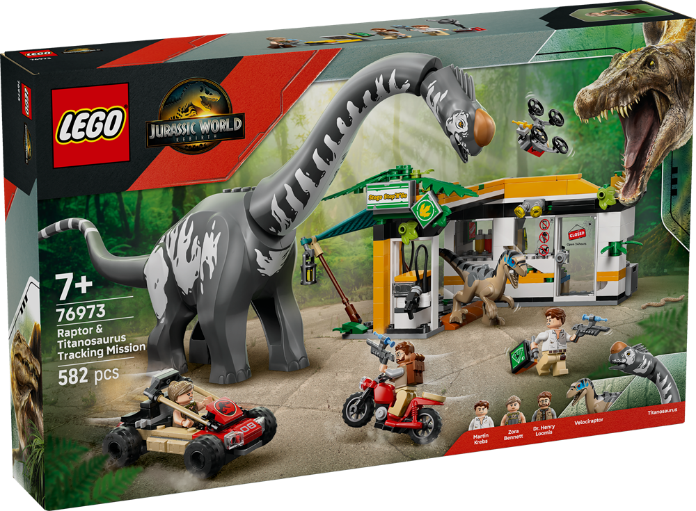 LEGO JURASSIC WORLD ALLA RICERCA DEL RAPTOR E DEL TITANOSAURO 76973