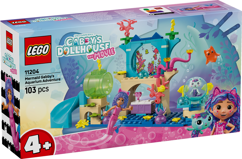 LEGO GABBY'S DOLLHOUSE AVVENTURA NELL’ACQUARIO DI GABBY SIRENA 11204