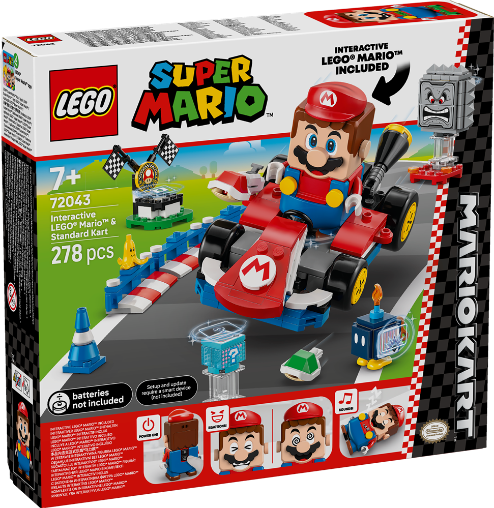 LEGO SUPER MARIO MARIO KART™ – LEGO® MARIO™ INTERATTIVO E KART STANDARD 72043