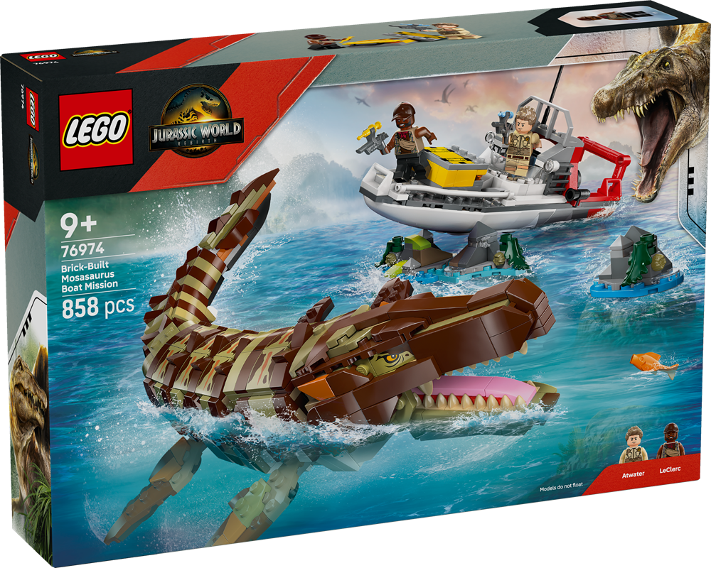 LEGO JURASSIC WORLD L’ATTACCO DEL MOSASAURO IN MATTONCINI 76974
