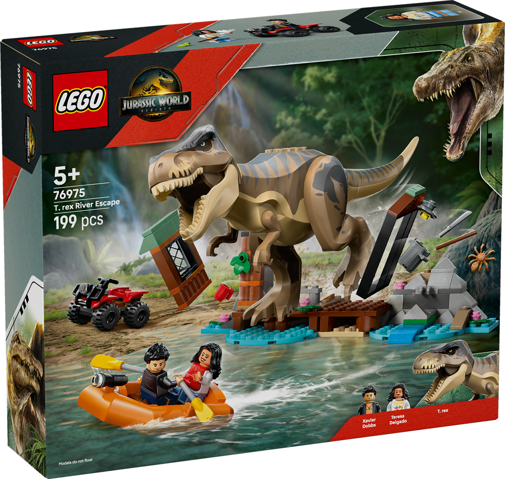 LEGO JURASSIC WORLD FUGA SUL FIUME DAL T. REX 76975
