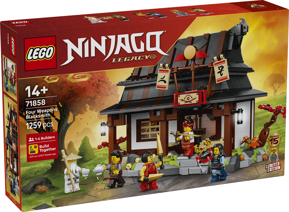 LEGO NINJAGO LA BOTTEGA DELLE QUATTRO ARMI – 15° ANNIVERSARIO 71858
