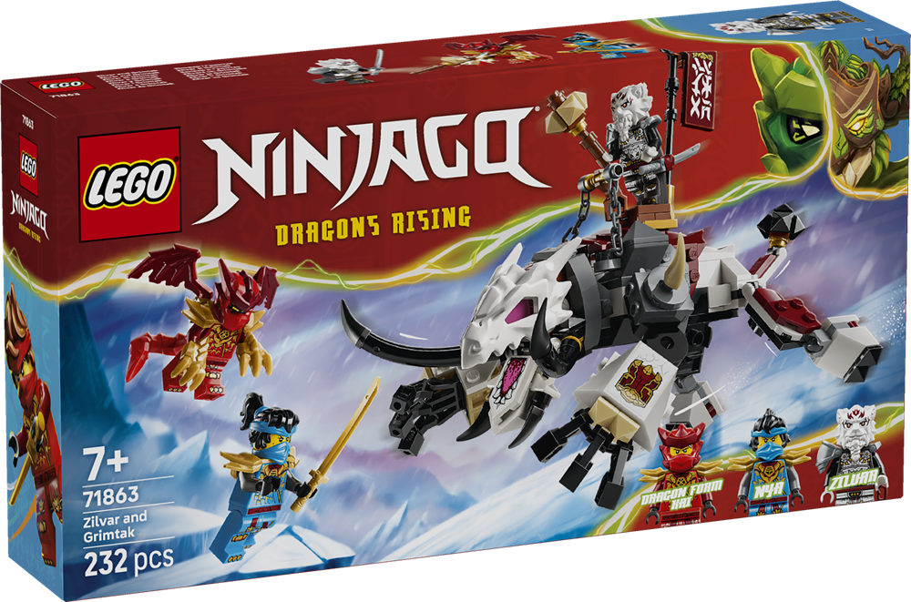LEGO NINJAGO ZILVAR E GRIMTAK LA BESTIA DRAGO 71863