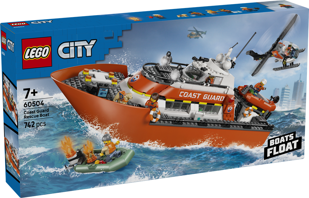 LEGO LEGO CITY MOTOSCAFO DI SOCCORSO ED ELICOTTERO DELLA GUARDIA COSTIERA 60504