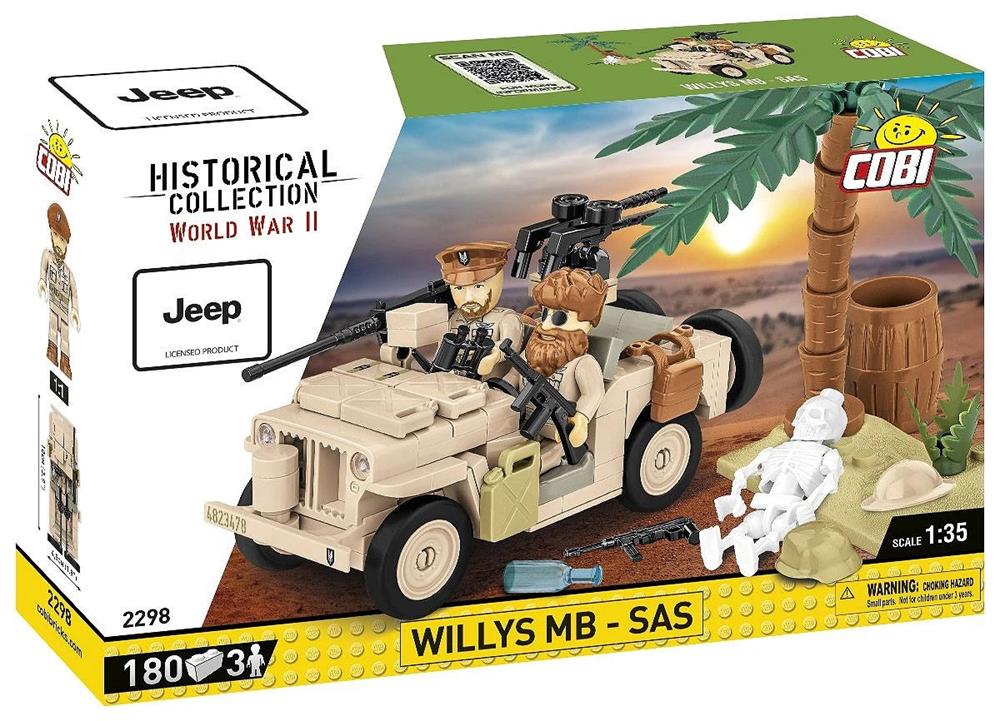 COBI HISTORICAL COLLECTION WWII WILLYS MB-SAS 2298 COBI HISTORICAL COLLECTION WWII WILLYS MB-SAS 2298