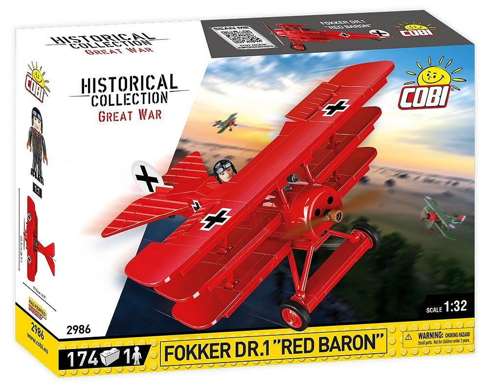 COBI HISTORICAL COLLECTION FOKKER DR.1 RED BARON 2986 COBI HISTORICAL COLLECTION FOKKER DR.1 RED BARON 2986