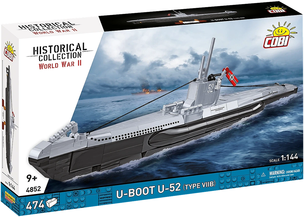 COBI HISTORICAL COLLECION WWII U-BOOT U-52 TIPO VIIB 4852 COBI HISTORICAL COLLECION WWII U-BOOT U-52 TIPO VIIB 4852