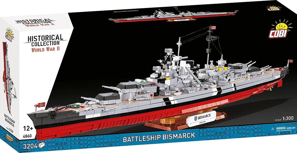 COBI HISTORICAL COLLECTION WWII BATTLESHIP BISMARCK 4860 COBI HISTORICAL COLLECTION WWII BATTLESHIP BISMARCK 4860