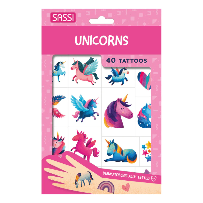 SASSI EDITORE TATTOOS - UNICORNI
