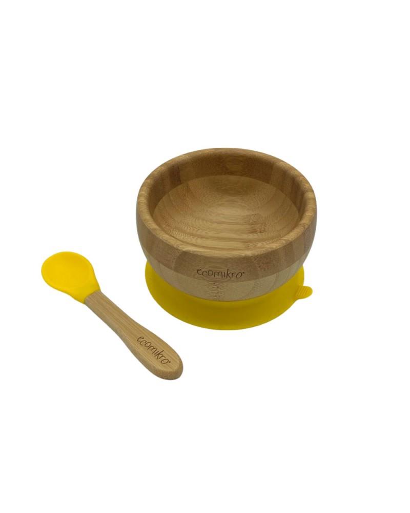 ECOMIKRO CIOTOLA CON CUCCHIAIO IN BAMBÙ GIALLO