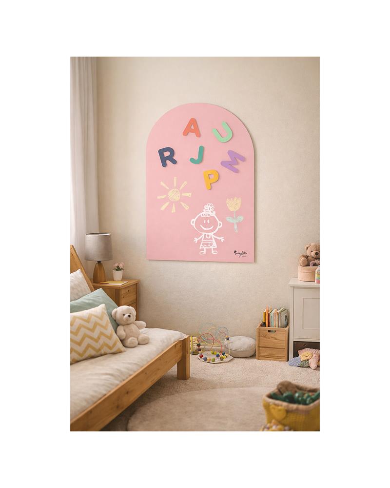 FAMILY NATION LAVAGNA MAGNETICA DA PARETE ARCO ROSA ANTICO 95X60 CM