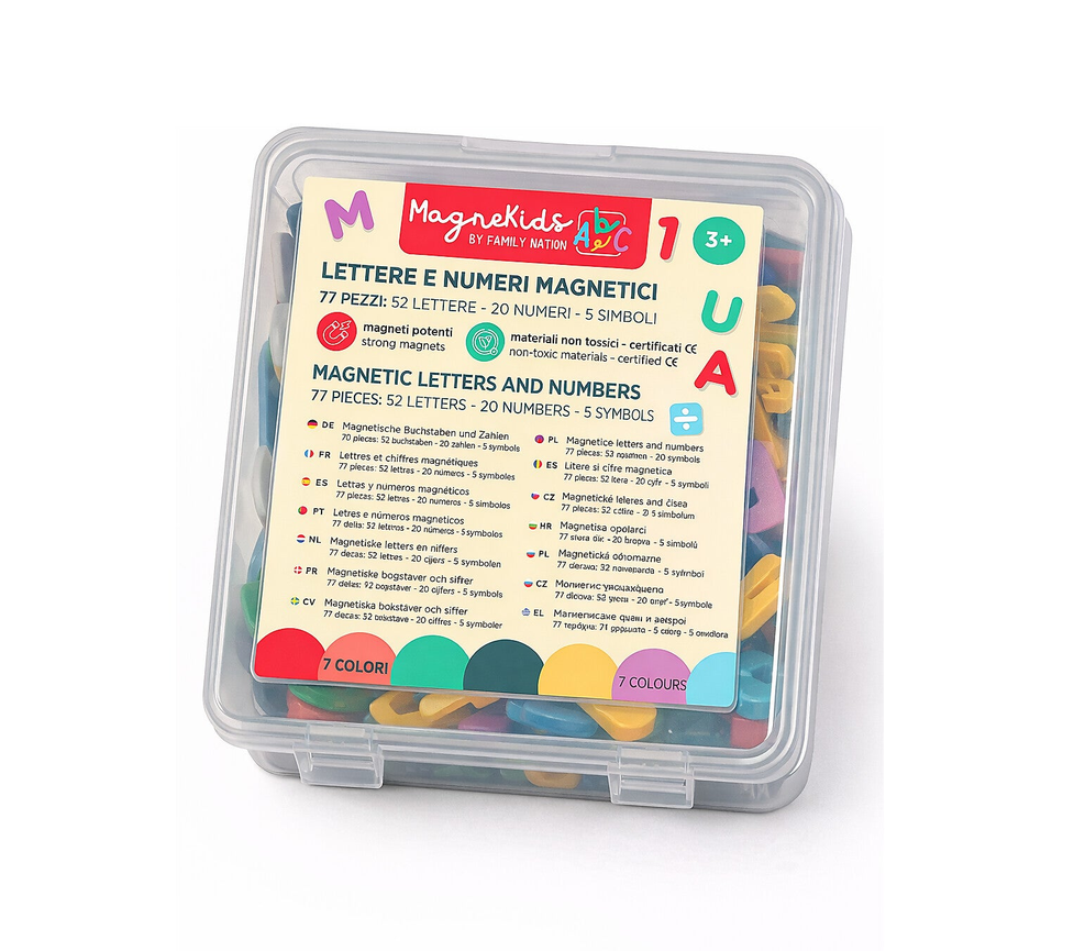 FAMILY NATION SET DI 77 LETTERE E NUMERI MAGNETICI MAGNEKIDS FAMILY NATION SET DI 77 LETTERE E NUMERI MAGNETICI MAGNEKIDS