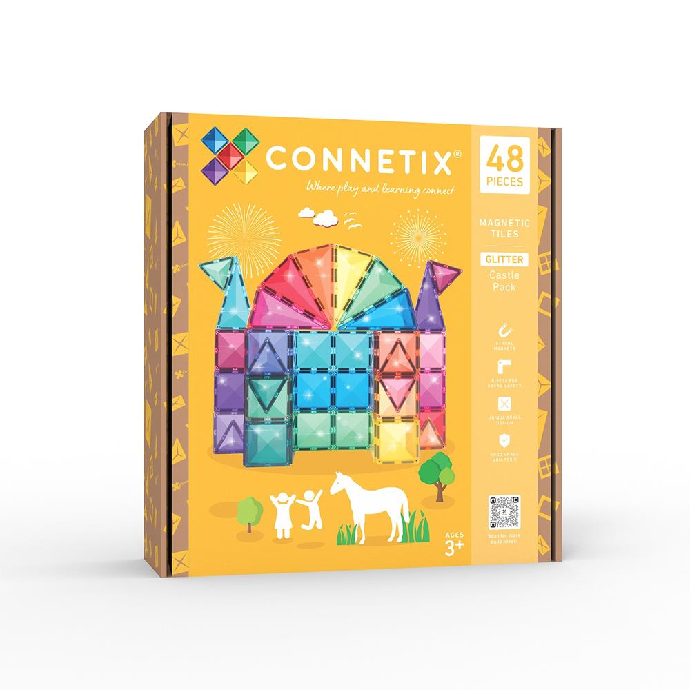 CONNETIX PANNELLI MAGNETICI SET GLITTER CASTEL 48 PZ CONNETIX PANNELLI MAGNETICI SET GLITTER CASTEL 48 PZ