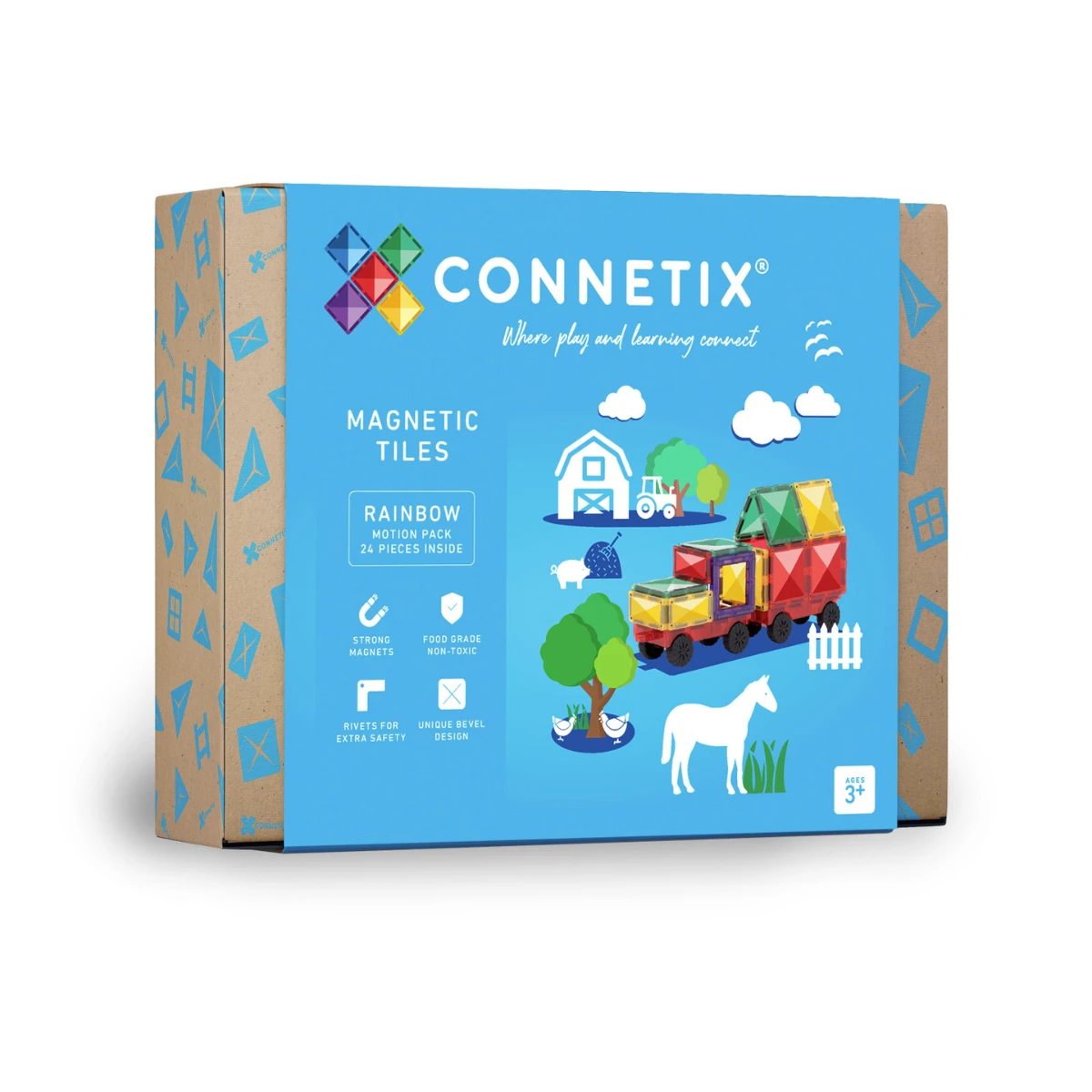CONNETIX PANNELLI MAGNETICI MOTION PACK RAINBOW 24 PZ CONNETIX PANNELLI MAGNETICI MOTION PACK RAINBOW 24 PZ