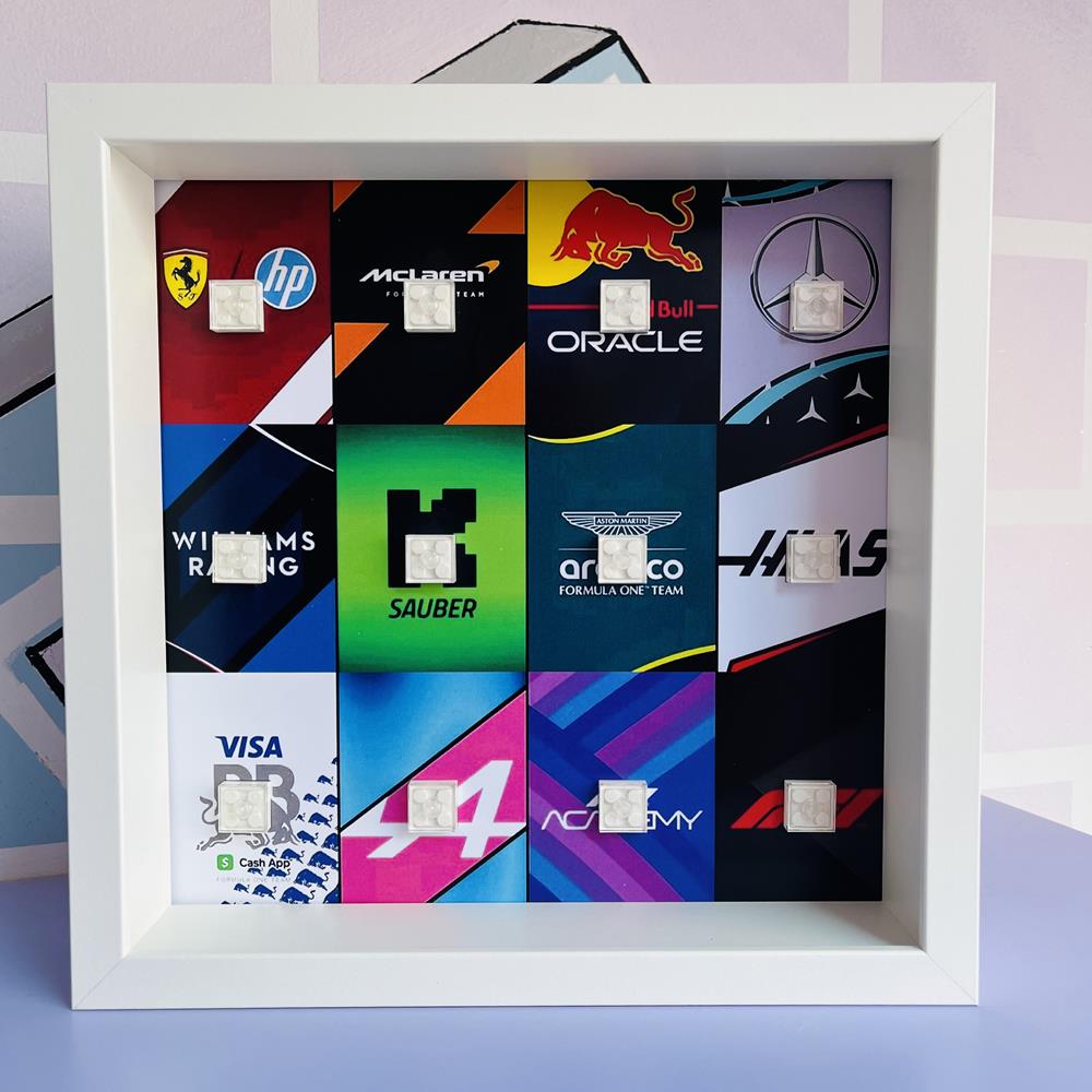 BRICK FRAME CORNICE FORMULA FRAME MICRO F1 EDITION PER SET LEGO 71049 - BIANCA 71049SET