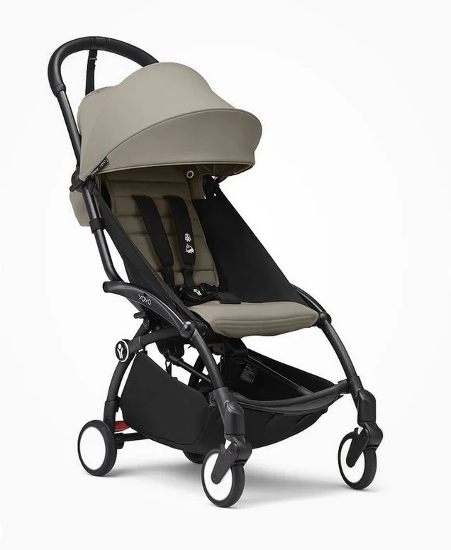 STOKKE PASSEGGINO YOYO³ DA 6 MESI TELAIO BLACK/BLACK + RIVESTIMENTO TOFEE 646002+646408