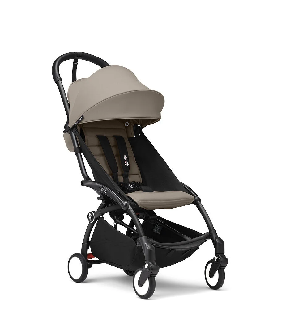STOKKE PASSEGGINO YOYO³ DA 6 MESI TELAIO BLACK/BLACK + RIVESTIMENTO OLIVE 646002+646411