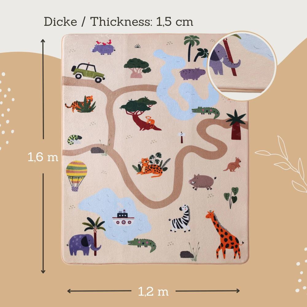 HAKUNA MAT TAPPETINO ''NUVOLA'' IN VELLUTO 160X120 CM - SAFARI HAKUNA MAT TAPPETINO ''NUVOLA'' IN VELLUTO 160X120 CM - SAFARI