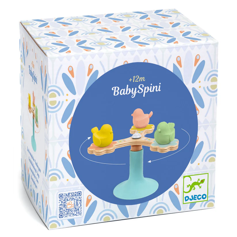 DJECO BABYSPINI SPINNER CON VENTOSA IN LEGNO DJ06146