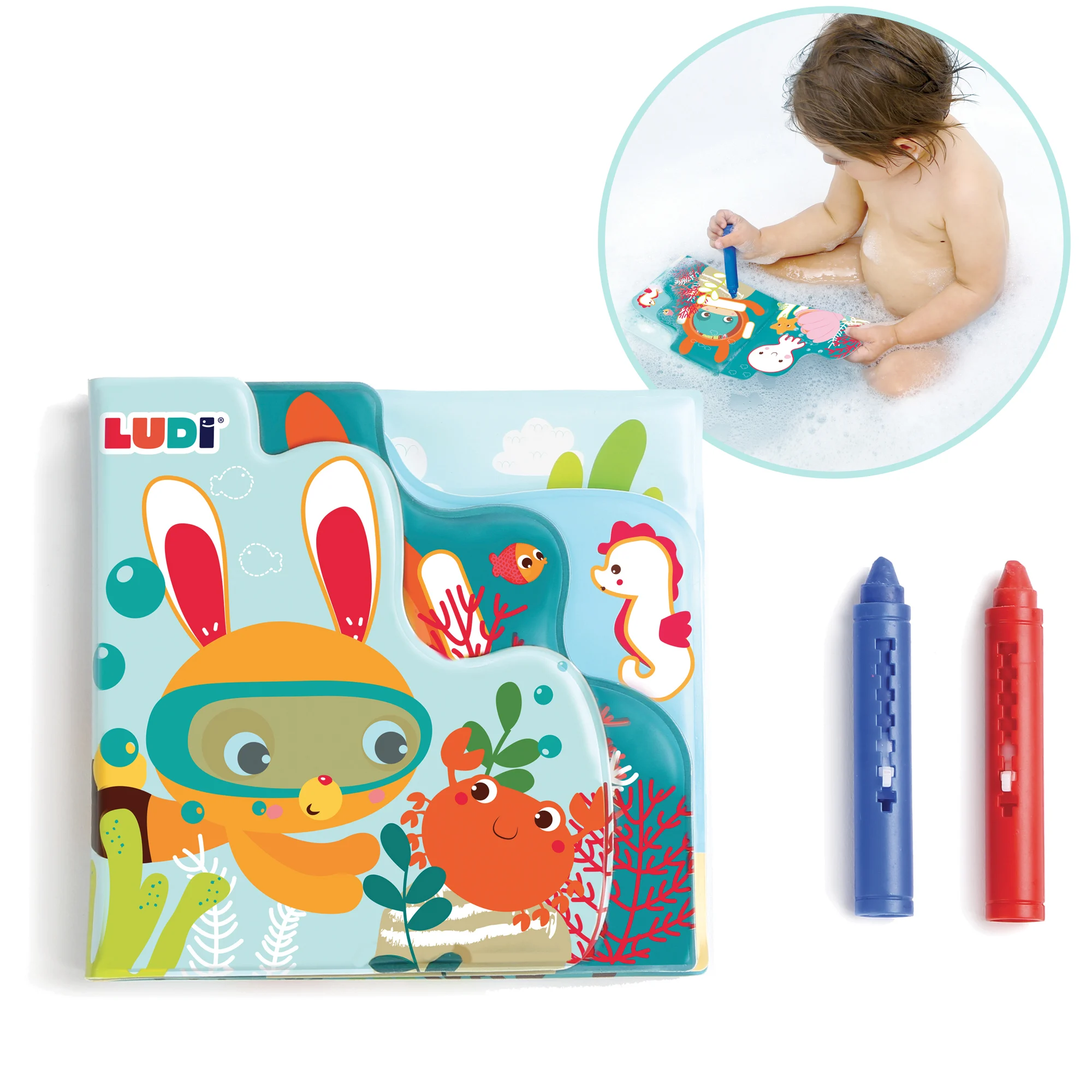 LUDI LIBRO DA BAGNO CON COLORI LAVABILI 40058