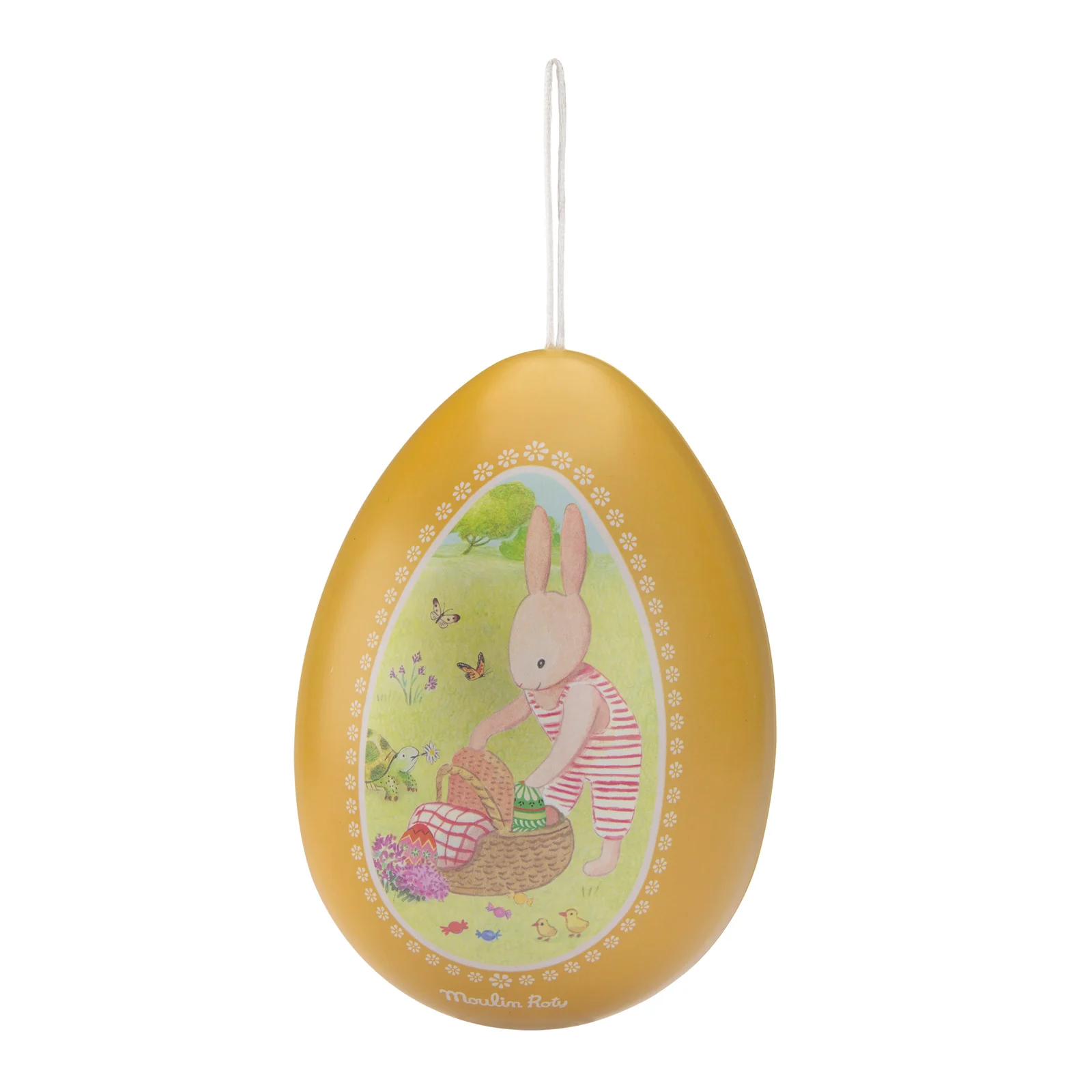 MOULIN ROTY UOVO GRANDE GIALLO METALLO LA GRANDE FAMILLE 632308