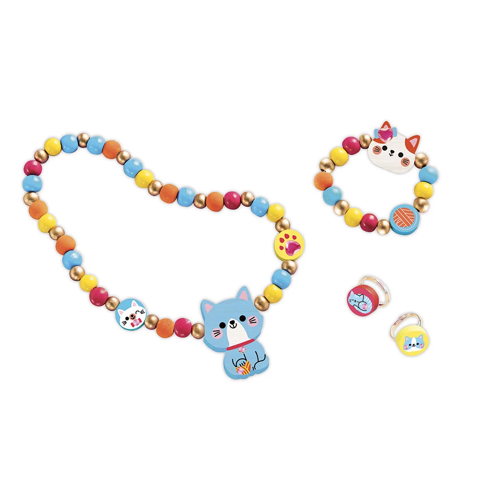 JANOD 4 GIOIELLI IN LEGNO - LITTLE CATS J09114