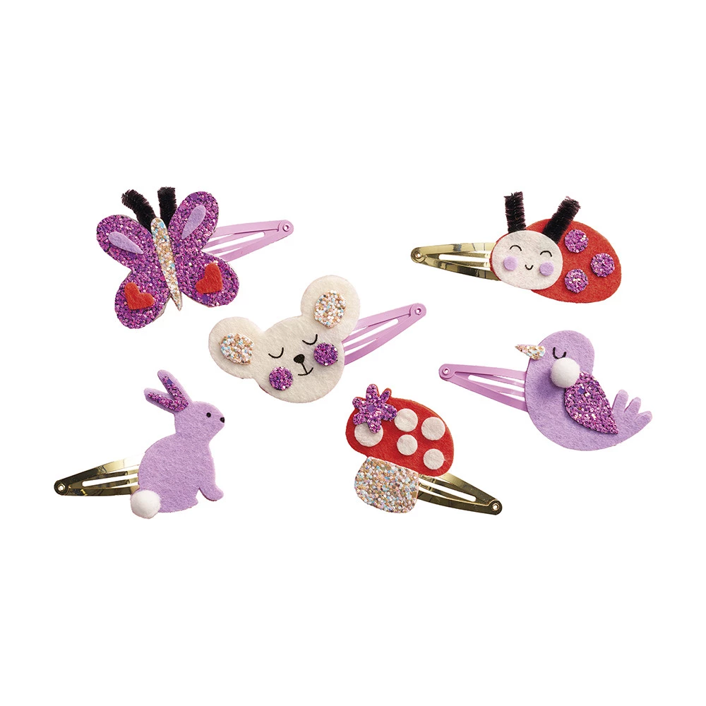 JANOD 6 BARRETTE PER CAPELLI GLITTERATE FLOWER GARDEN J09179 JANOD 6 BARRETTE PER CAPELLI GLITTERATE FLOWER GARDEN J09179