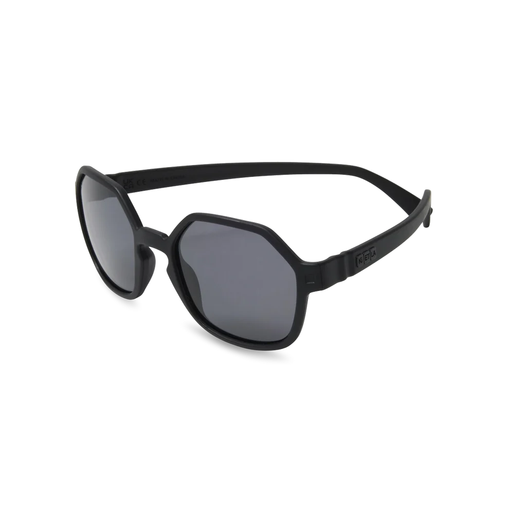 KI ET LA OCCHIALI DA SOLE EYZZ 5 ANGULAR SQUARE SHAPE 7-12 ANNI EY5SUNBLACK