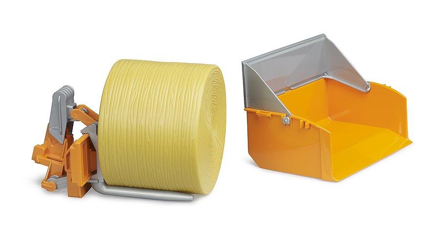 BRUDER CASSONE DI CARICO E FORCHE PER TRATTORE 02353