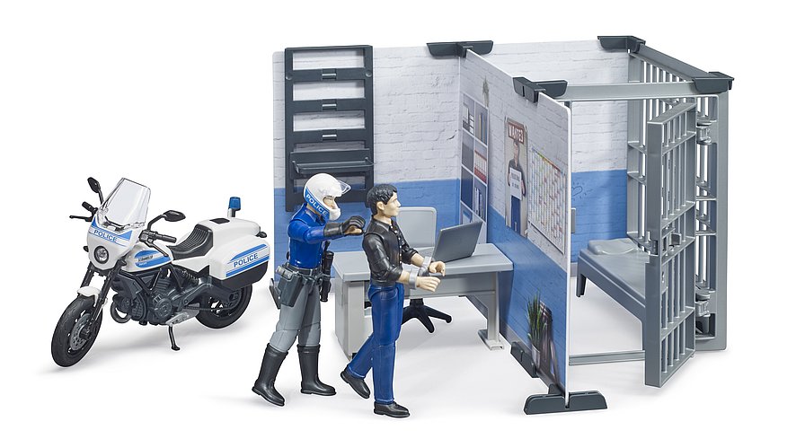 BRUDER STAZIONE POLIZIA CON MOTOCICLETTA 62732