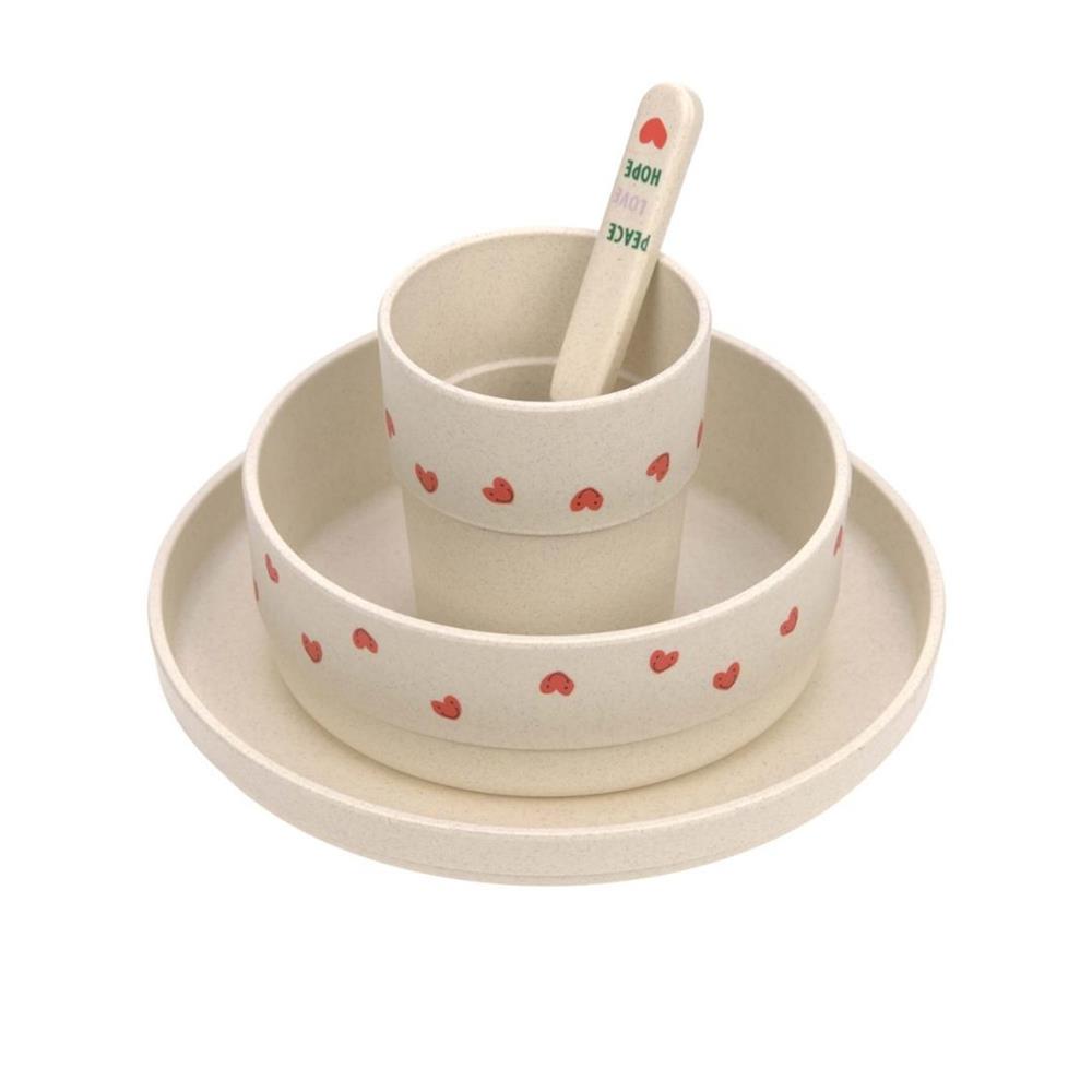 LÄSSIG SET PIATTI HAPPY RASCALS HEART LAVENDER LÄSSIG SET PIATTI HAPPY RASCALS HEART LAVENDER