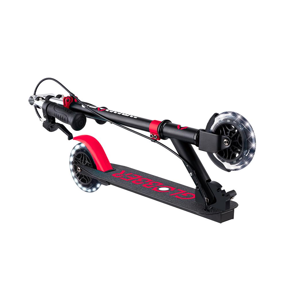 GLOBBER FLOW ELEMENT FOLDABLE JUNIOR LIGHTS - BLACK-RED IDD729-102