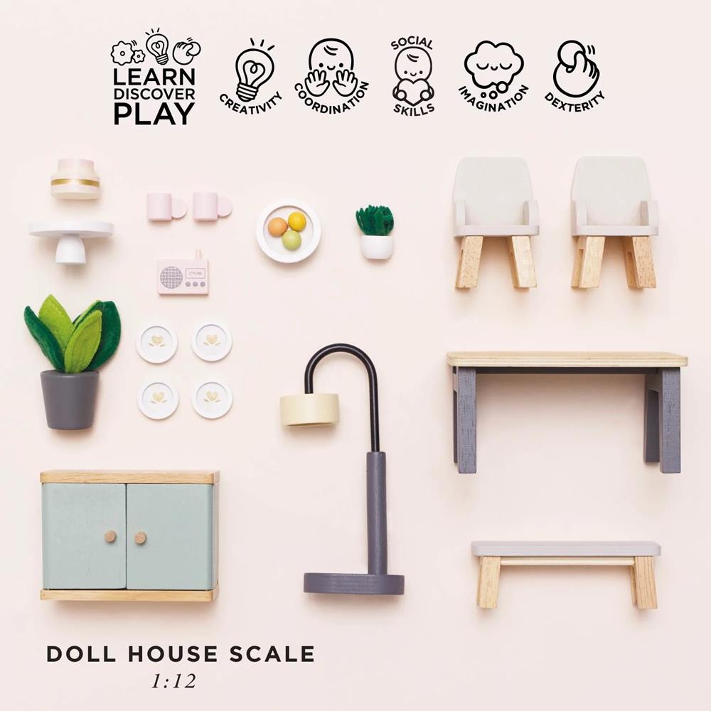 LE TOY VAN SALA DA PRANZO DAISYLANE - SET 18 PZ ME056 LE TOY VAN SALA DA PRANZO DAISYLANE - SET 18 PZ ME056